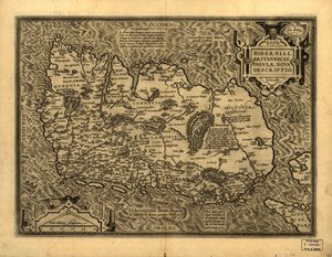 Hiberniae, Britannicae Insulae New Description by Abraham Ortelius