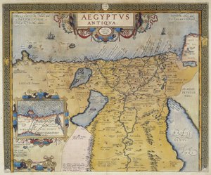 Map of Ancient Egypt - by Abraham Ortelius, Antwerp by Abraham Ortelius