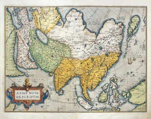 Map of Asia by Abraham Ortelius
