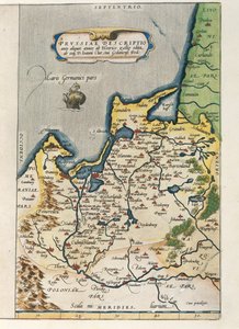 Map of Prussia, from Theatrum Orbis Terrarum by Abraham Ortelius