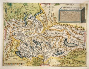 Map of Switzerland, from Theatrum Orbis Terrarum by Abraham Ortelius