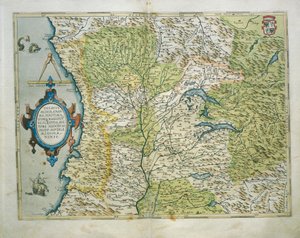 Map of the Duchy of Milan, Italy, from Theatrum Orbis Terrarum by Abraham Ortelius by Abraham Ortelius