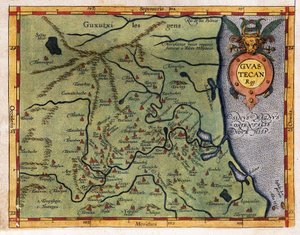 Map of the Gulf of Mexico from Hernando de Soto