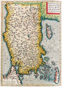 Geography Map of the Territory of Asia Minor from 
