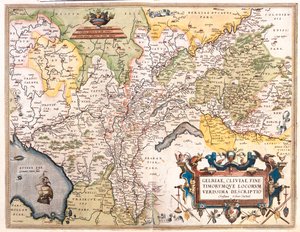 Netherlands, Germany by Abraham Ortelius