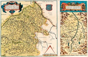 Geography Map of the Territory of Bourges and the Region of the Centre in Gaul (France) from 