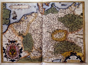 View of Prussia. Plate from an edition of “Theatrum Orbis Terrarum” by cartographer Abraham Ortelius (1527-1598) by Abraham Ortelius