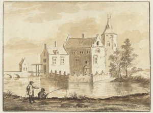 The House Munniekenhof near the Village of Grijpskerk in Walcheren by Abraham Rademaker