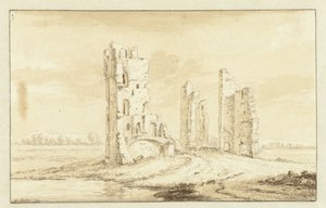 Ruins of the House at Kleef near Haarlem by Abraham Rademaker