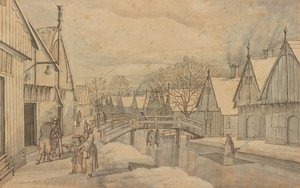A Street in Jisp on a Winter