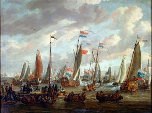 Tsar Peter I Visiting England by Abraham Storck
