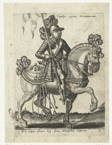German Rider in Armor by Abraham de Bruyn (attributed to)