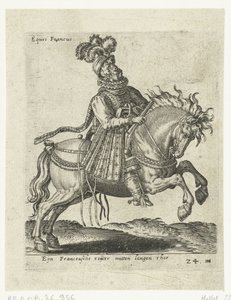 French Rider with Pistol by Abraham de Bruyn (attributed to)