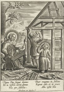 Christ Helping Joseph Build a House by Abraham van Merlen