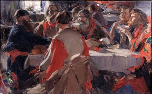 Tea Drinking by Abram Efimovich Arkhipov