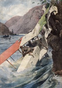 A Dramatic Reconnaissance Flight by Achille Beltrame