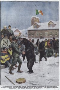 Despite the Harsh Climate, Italian Soldiers of the Murmansk Contingent Do Not Lack ? by Achille Beltrame