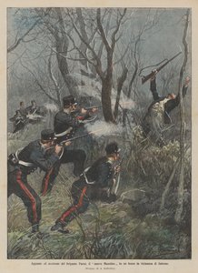 Ambush and Killing of the Brigand Parisi, the New Musolino in a Forest Near Salerno by Achille Beltrame