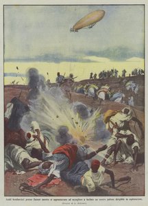 Arabs Bombarded Near Zanzur While Preparing to Shoot at Our Balloon by Achille Beltrame