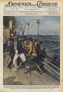 Five stowaways discovered in the hold of a Greek steamer in the open sea