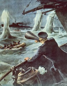 Clash Between Small Torpedo Boat and British Cruiser in Sicilian Channel, October 20