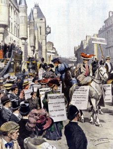 Demonstrations in London in September 1908 by Achille Beltrame