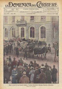 After the Death of a Great Italian by Achille Beltrame