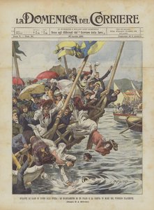 During the Swimming Races in La Spezia, The Collapse of a Platform and the Fall of the Applauding Public into the Sea