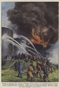 Flames Forty Meters High and Immense Clouds of Smoke Erupted from a Tank...