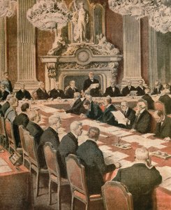 French President Georges Clemenceau speaking at Paris Peace Conference by Achille Beltrame