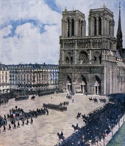 Funeral of Felix Faure at Notre Dame Cathedral in Paris in 1899 Illustration by Achille Beltrame by Achille Beltrame