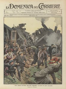 Serious Railway Disaster on the Foggia-Bari Line, the Search for the Dead and Injured by Achille Beltrame