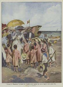The Sovereigns on Vacation, the Queen Among the Poor Children Sent for Care to the Sea Baths Near Pisa