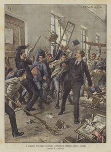 The Students of the Garibaldi Hospice in Palermo Rebel Against the Teachers by Achille Beltrame