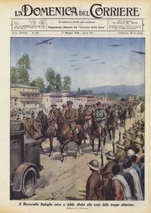 Marshal Badoglio Enters Addis Ababa at the Head of the Victorious Troops by Achille Beltrame
