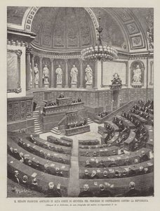 The French Senate Assembled in High Court of Justice for the Conspiracy Trial Against the Republic by Achille Beltrame
