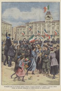 The Jubilation in the Streets of Italian Trieste