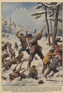 In Some Northern Regions of Europe, the Glacial Cold Has Driven Packs of Hungry Wolves by Achille Beltrame