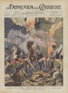 The Fire at the Castagnola Theater in Catania Shortly After the Show by an Equestrian Company