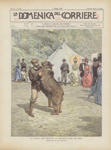 The Fight of the Prince of Molfetta with a Bear by Achille Beltrame