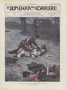 The Tragedy of Villa Bellocchi on January 29 by Achille Beltrame