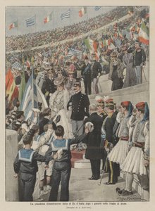 The Grand Demonstration Made to the King of Italy After the Games in the Stadium of Athens