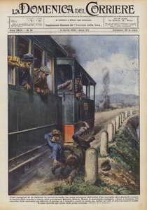 The courageous act of a stoker saved a child who was unaware of the approaching danger