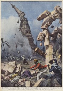 While central and western India is shaken by the Gandhian insurrection, an earthquake by Achille Beltrame
