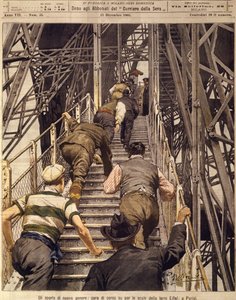 New sports: running race up the stairs of the Tour Eiffel in Paris, December 17