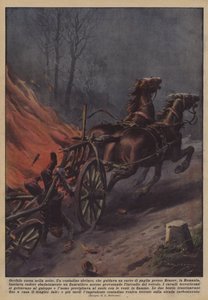 Horrible Race in the Night by Achille Beltrame
