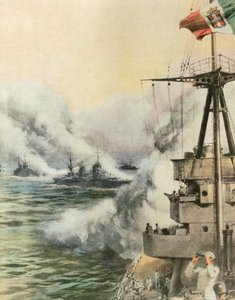 Sighted by Enemy Aircraft, Italian Convoy Releases Smokescreen to Protect Ships