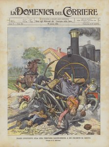Tragic Accident on the Saronno-Seregno Railway Line, Two Kilometers from Saronno by Achille Beltrame