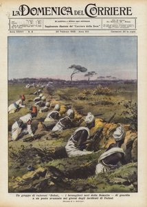 A Group of Brave Dubat, the Black Bersaglieri of Somalia, Guarding an Advanced Post by Achille Beltrame