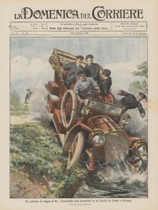 A Travel Accident to the King, the Royal Car Plunged into a Ditch Between Bobbio and Piacenza